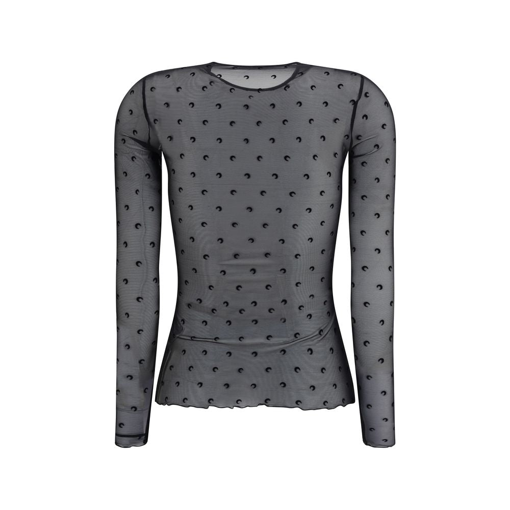 Marine Serre Black Polyamide Pattern Shirt