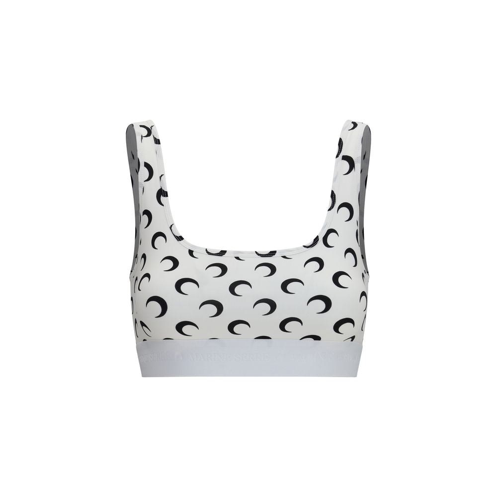 Marine Serre White Polyamide Sport Bra