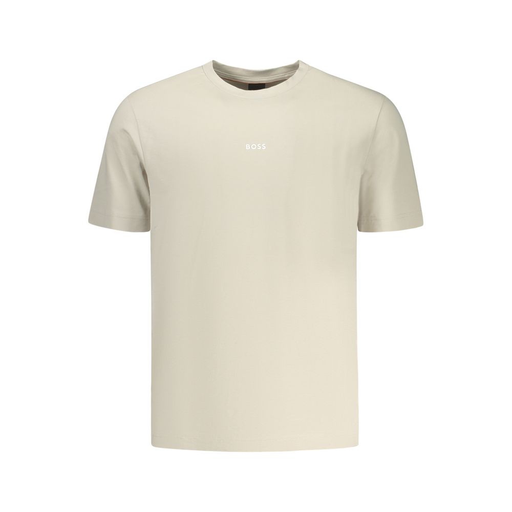Hugo Boss Beige Cotton Men T-Shirt