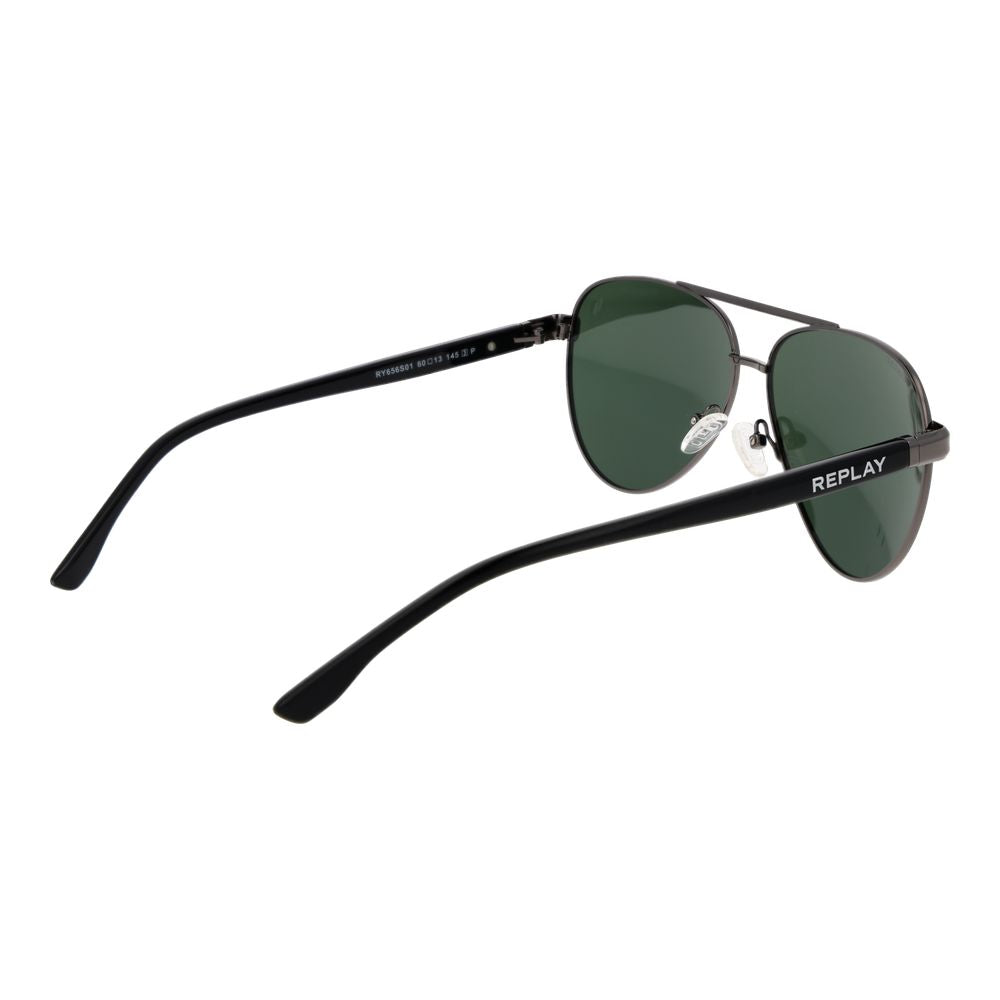 Replay Gray Metal Sunglasses
