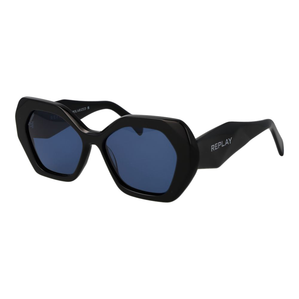 Replay Black Acetate Sunglasses