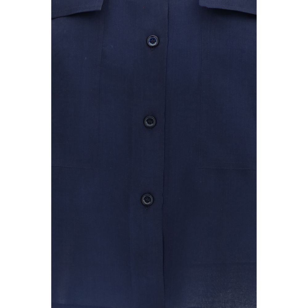 Max Mara Blue Silk Shirt