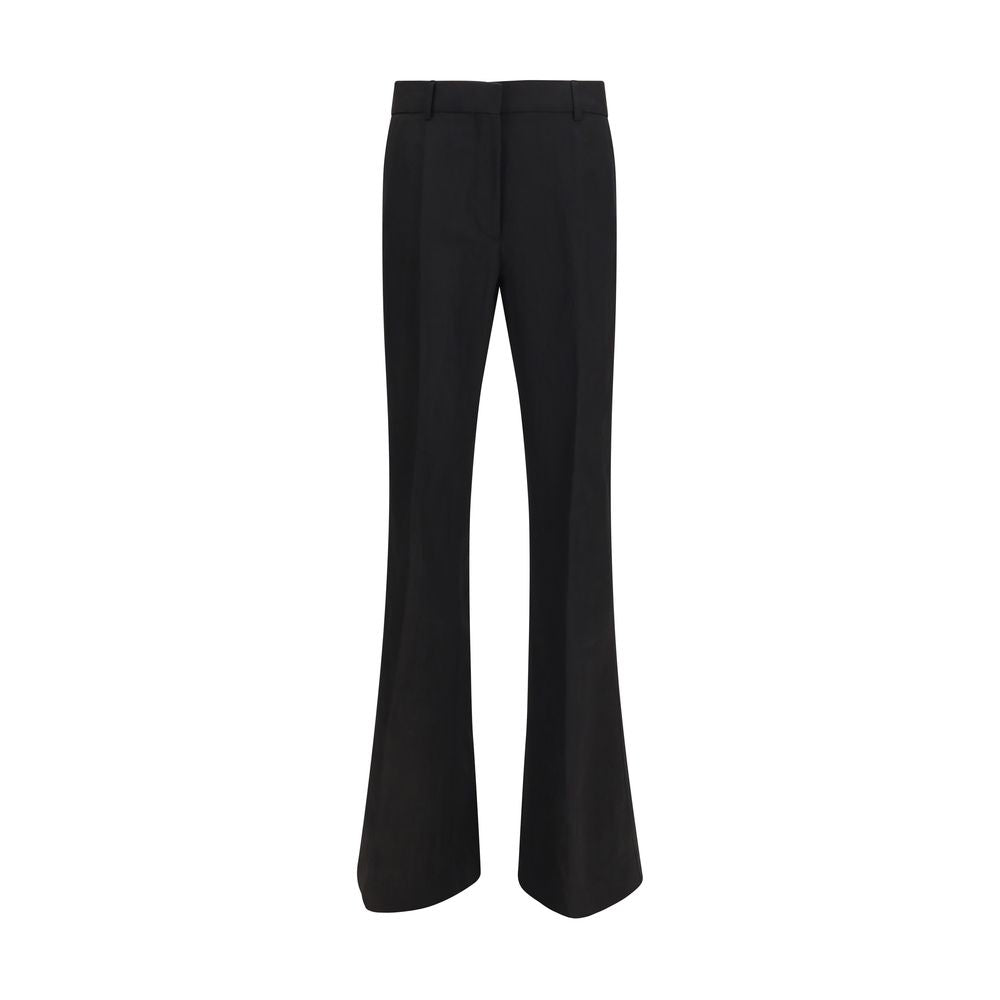 Max Mara Black Viscose Flared Pants