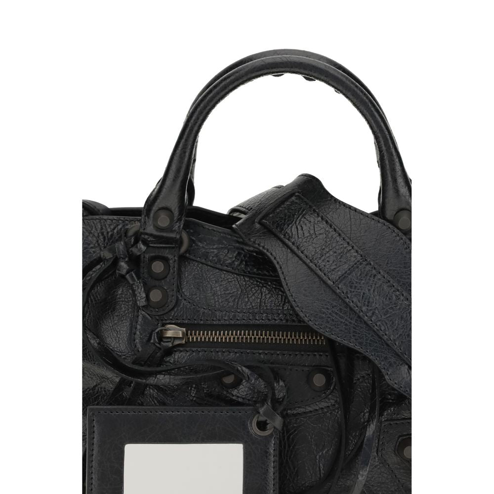 Balenciaga Black Lamb Ovis Aries Aries Shoulder Bag