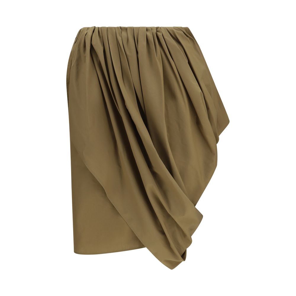 Chloé Bicolor Cotton Midi Skirt