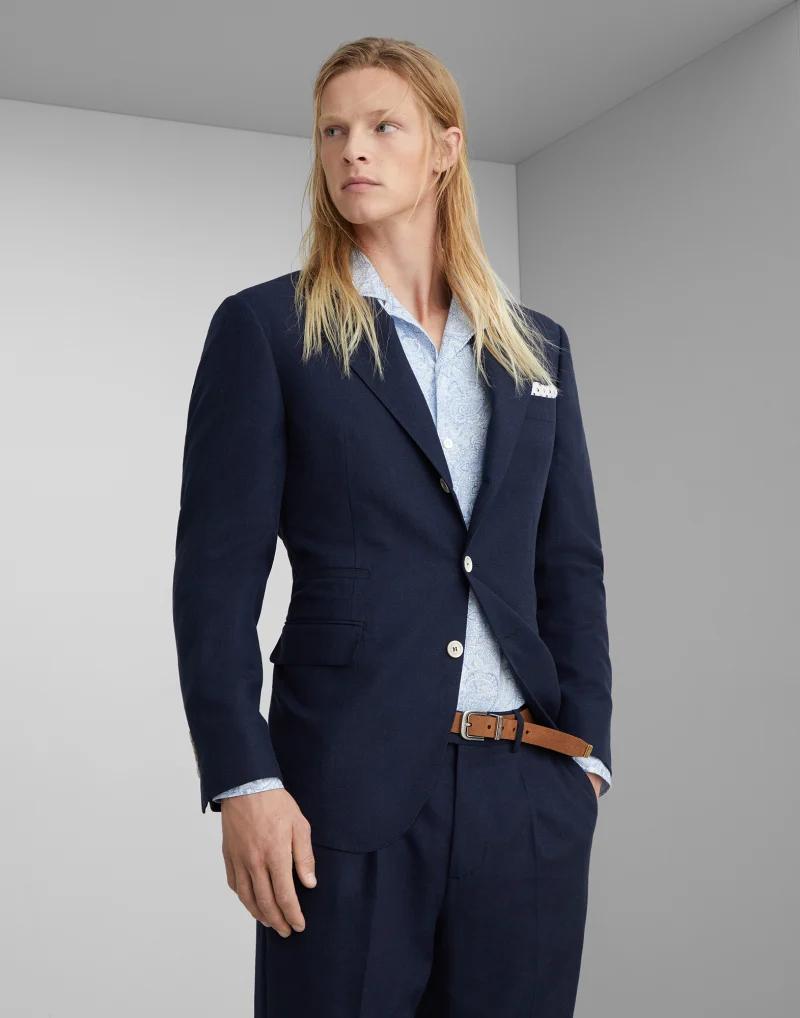 Brunello Cucinelli Blue Cotton Blazer
