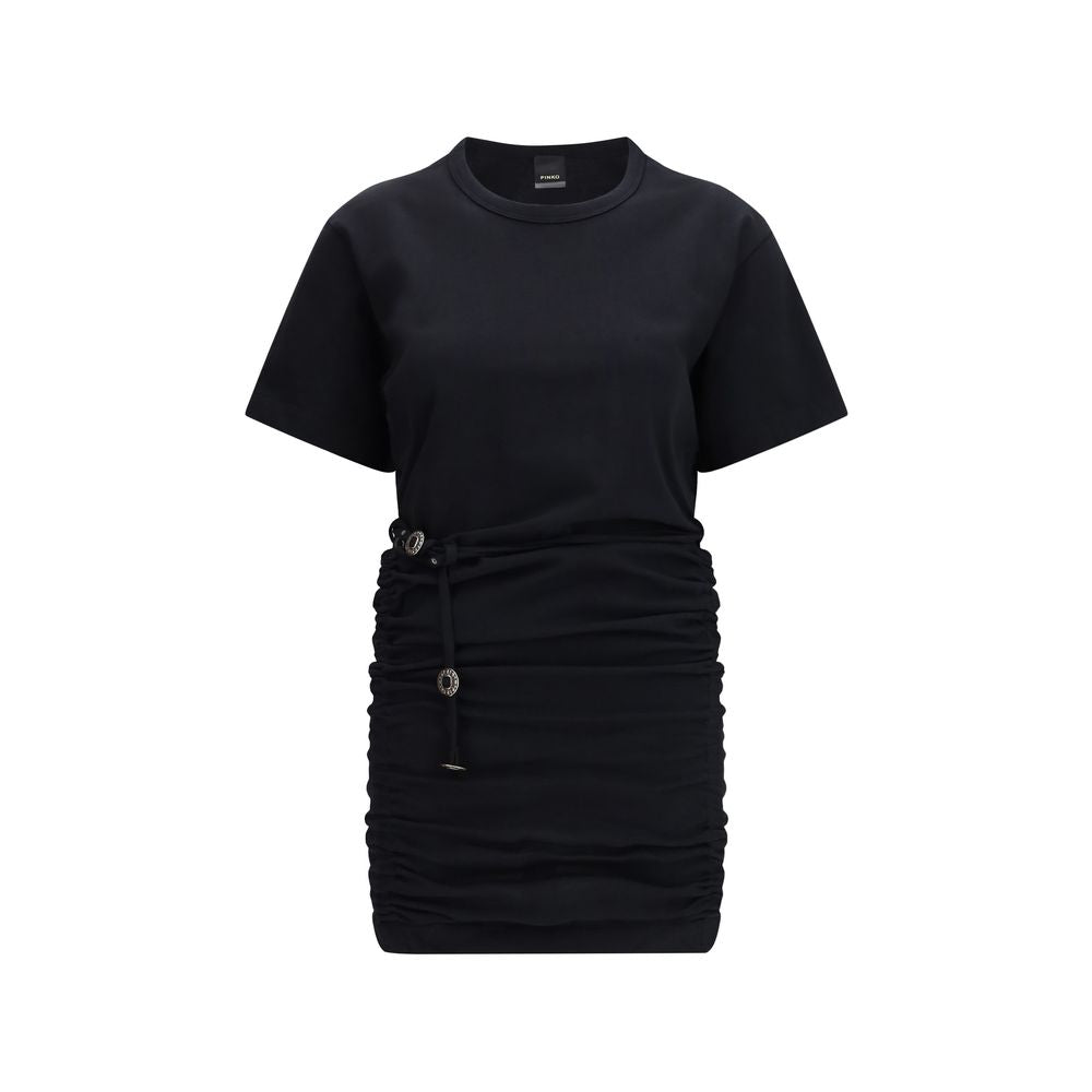 PINKO Black Cotton Casual Dress