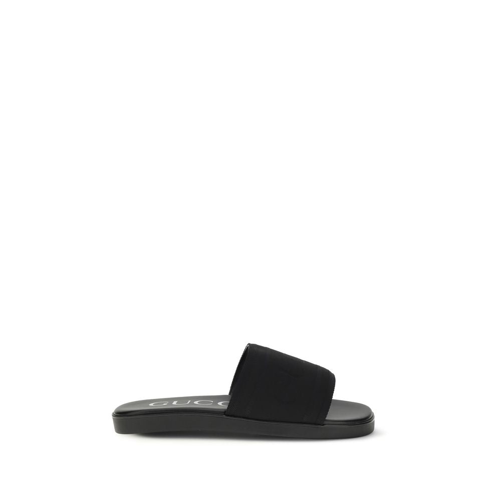 Gucci Black Fabric Sandals