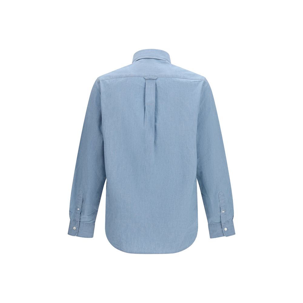 قميص قطني أزرق من Maison Kitsuné