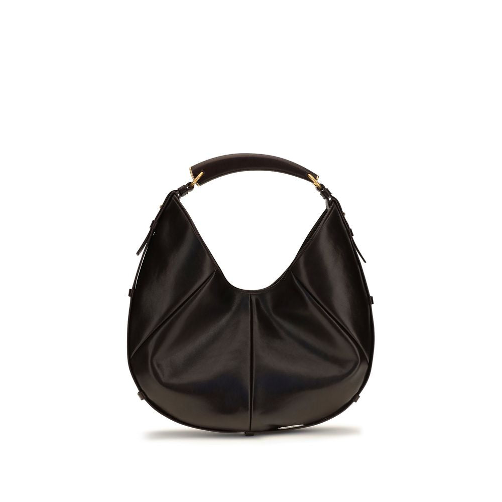 Saint Laurent Brown Calf Leather Bos Taurus Shoulder Bag