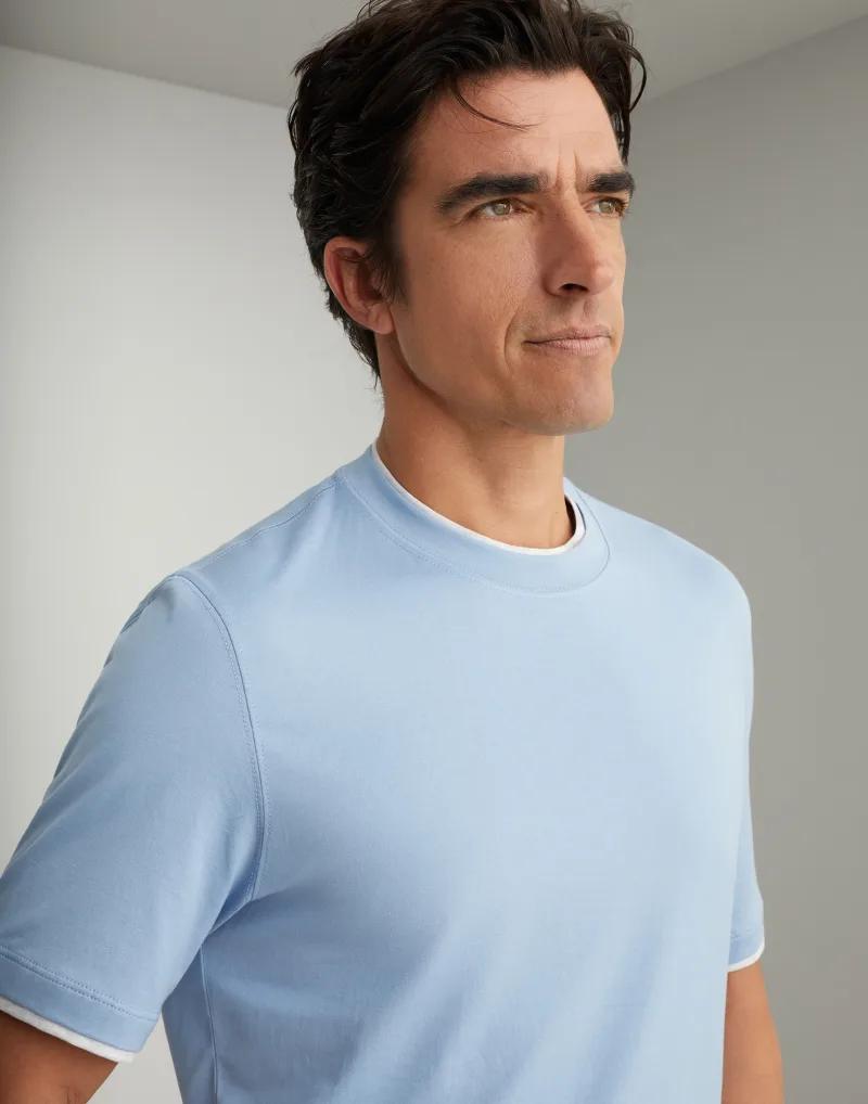 Brunello Cucinelli Bicolor Cotton T-Shirt