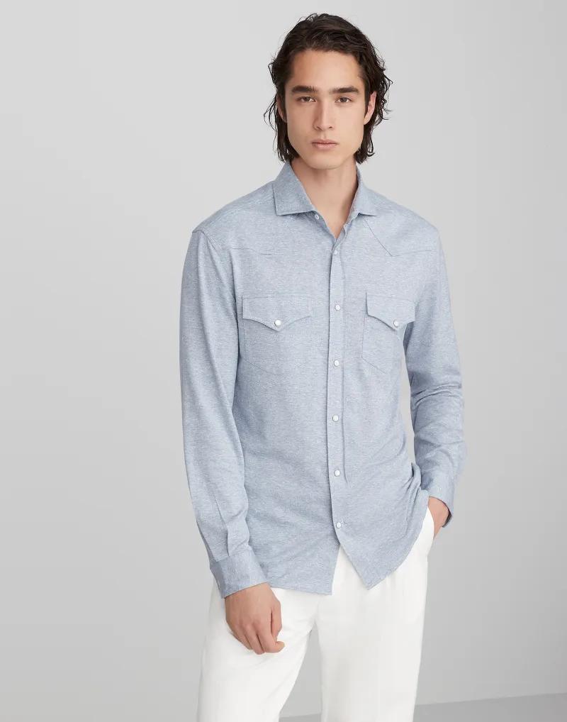 Brunello Cucinelli Natural Denim Shirt
