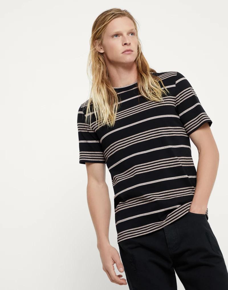 Brunello Cucinelli Bicolor Cotton T-Shirt