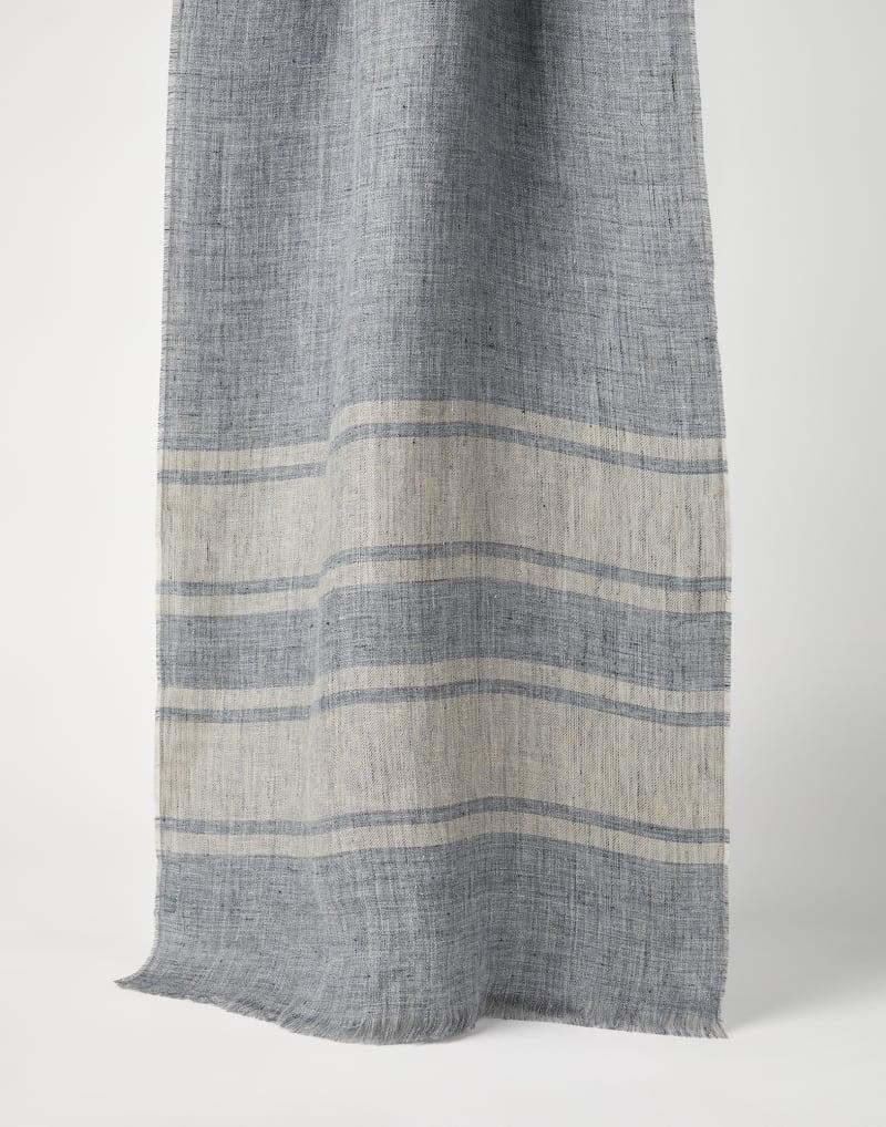 Brunello Cucinelli Bicolor Linen Scarf