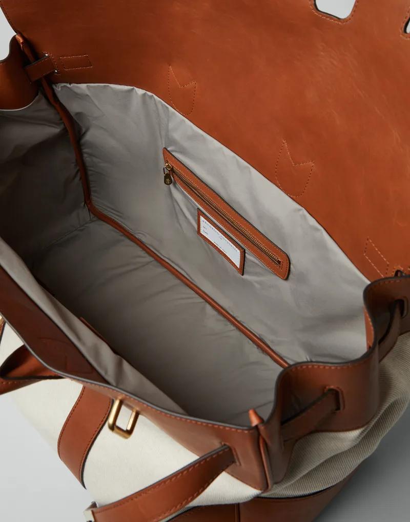 Brunello Cucinelli Natural Cotton Briefcase