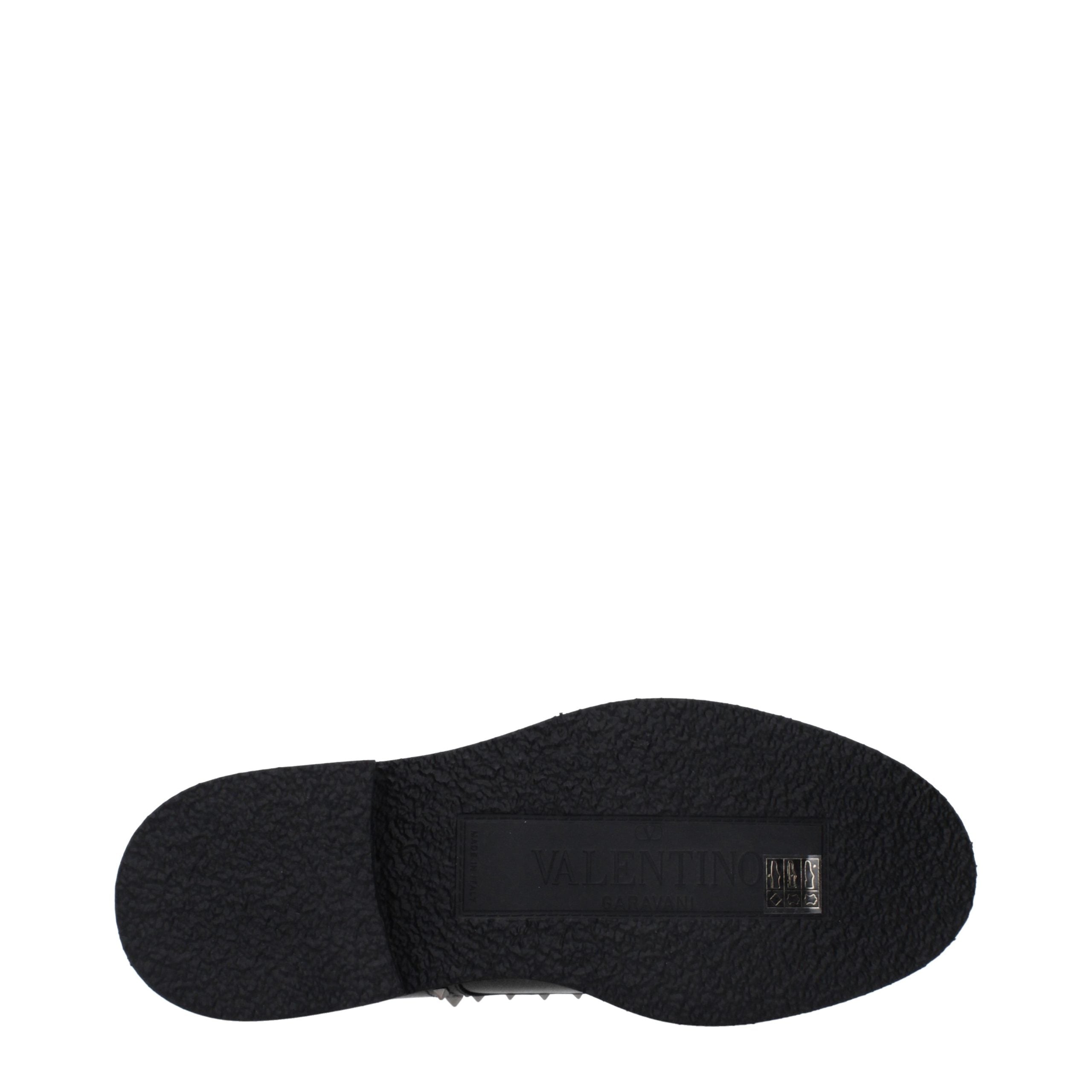 Valentino Garavani Black Leather Oxfords And Derbies