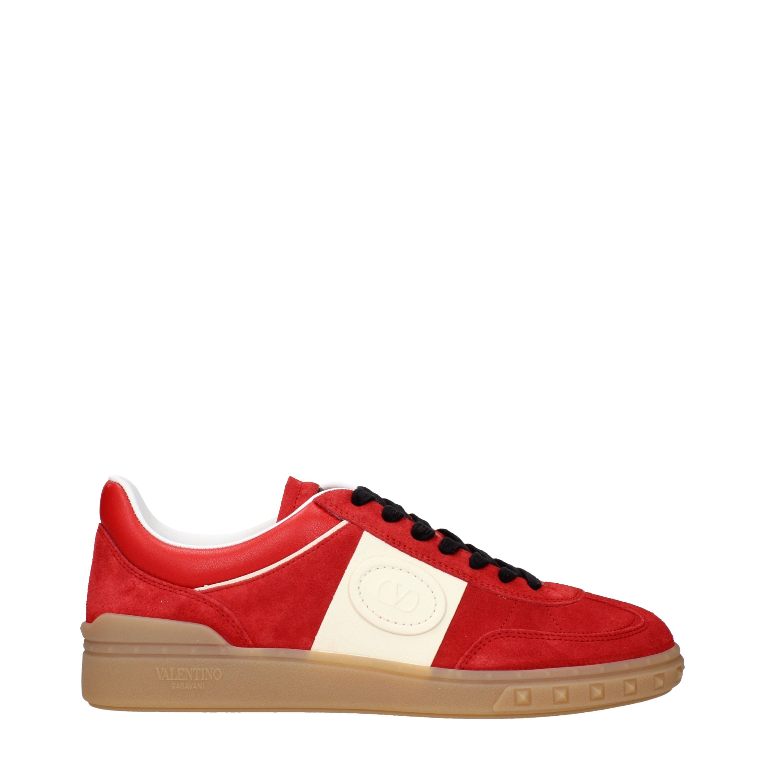 Valentino Garavani Red Leather Low Top Sneakers
