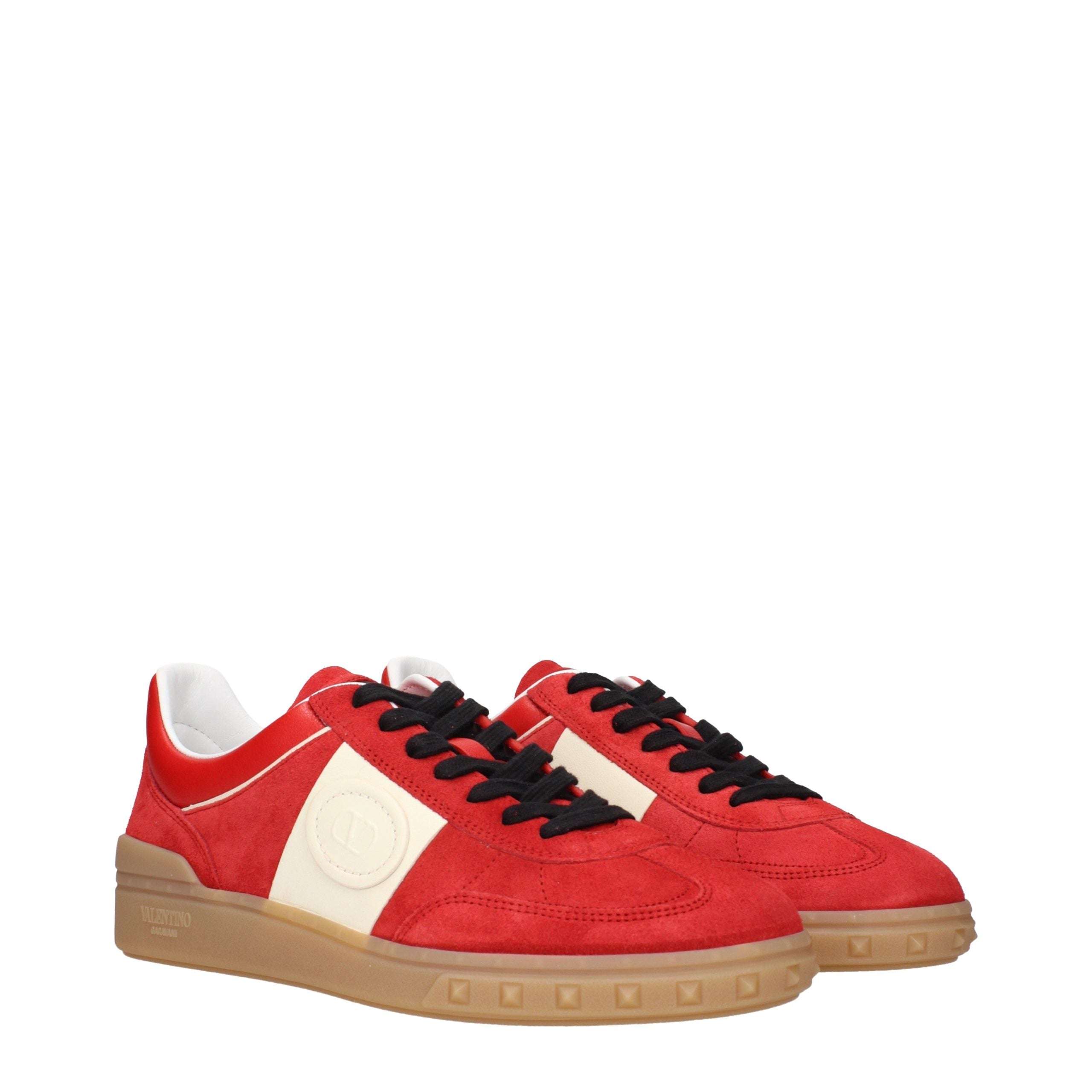 Valentino Garavani Red Leather Low Top Sneakers