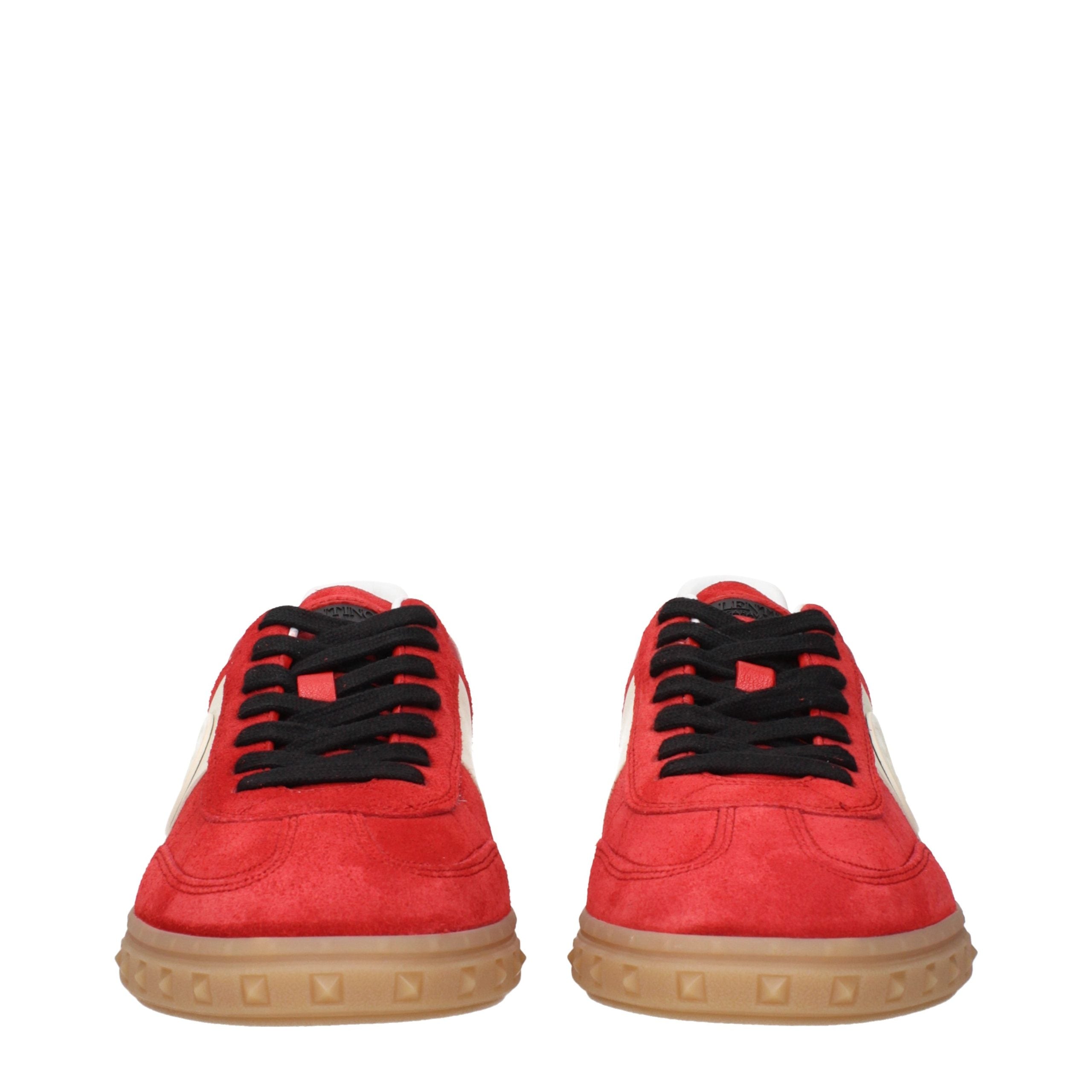 Valentino Garavani Red Leather Low Top Sneakers