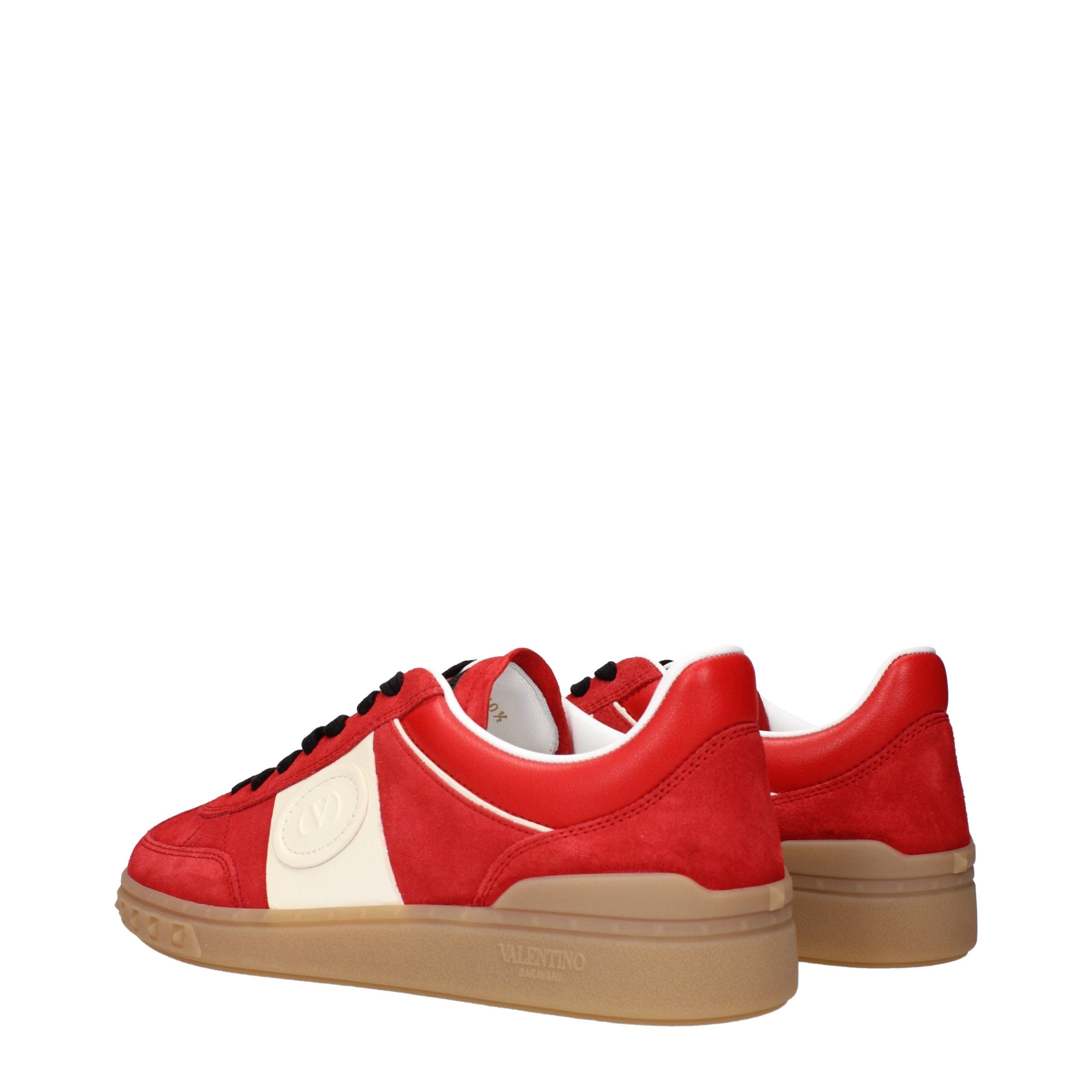 Valentino Garavani Red Leather Low Top Sneakers