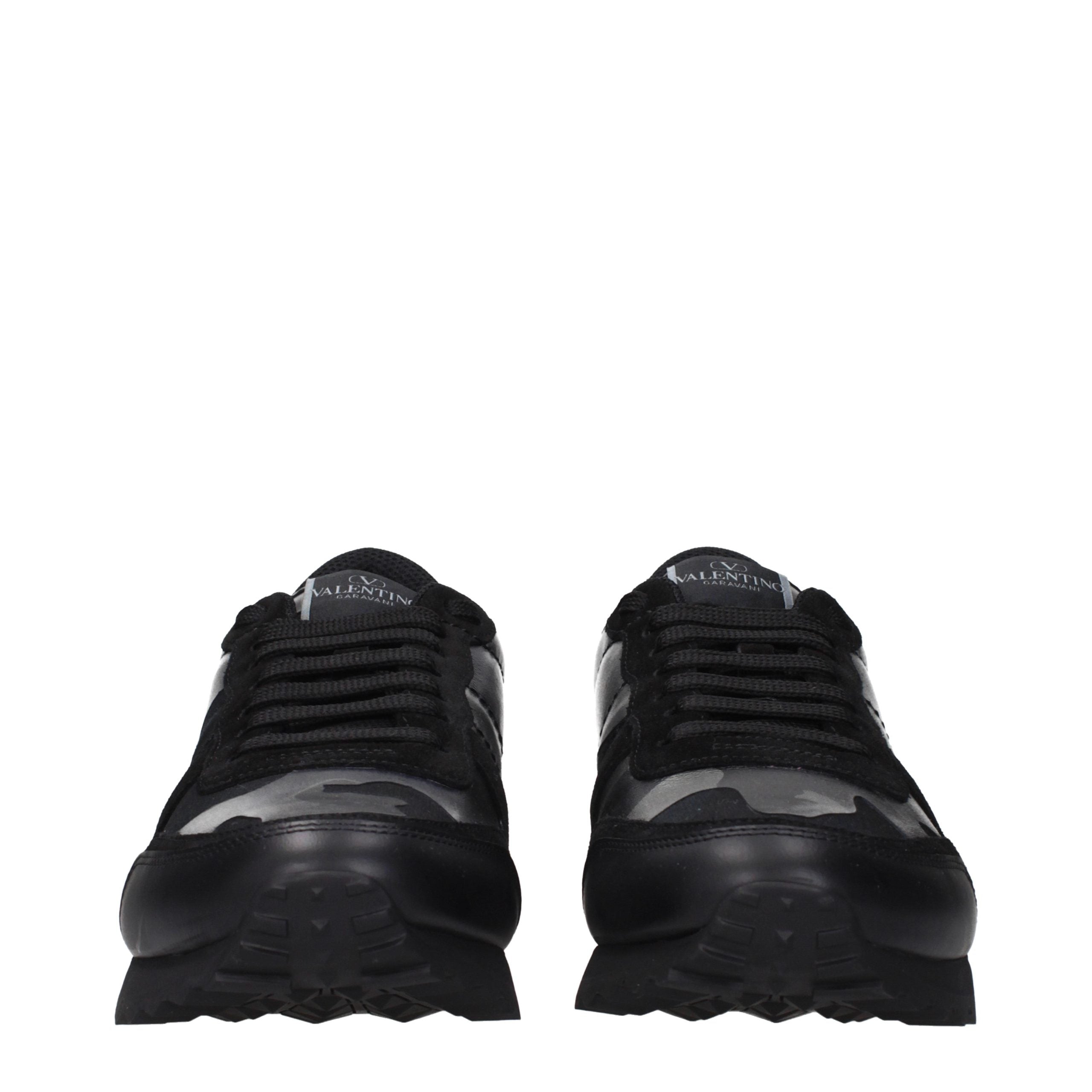 Valentino Garavani Black Leather Chunky Sneakers