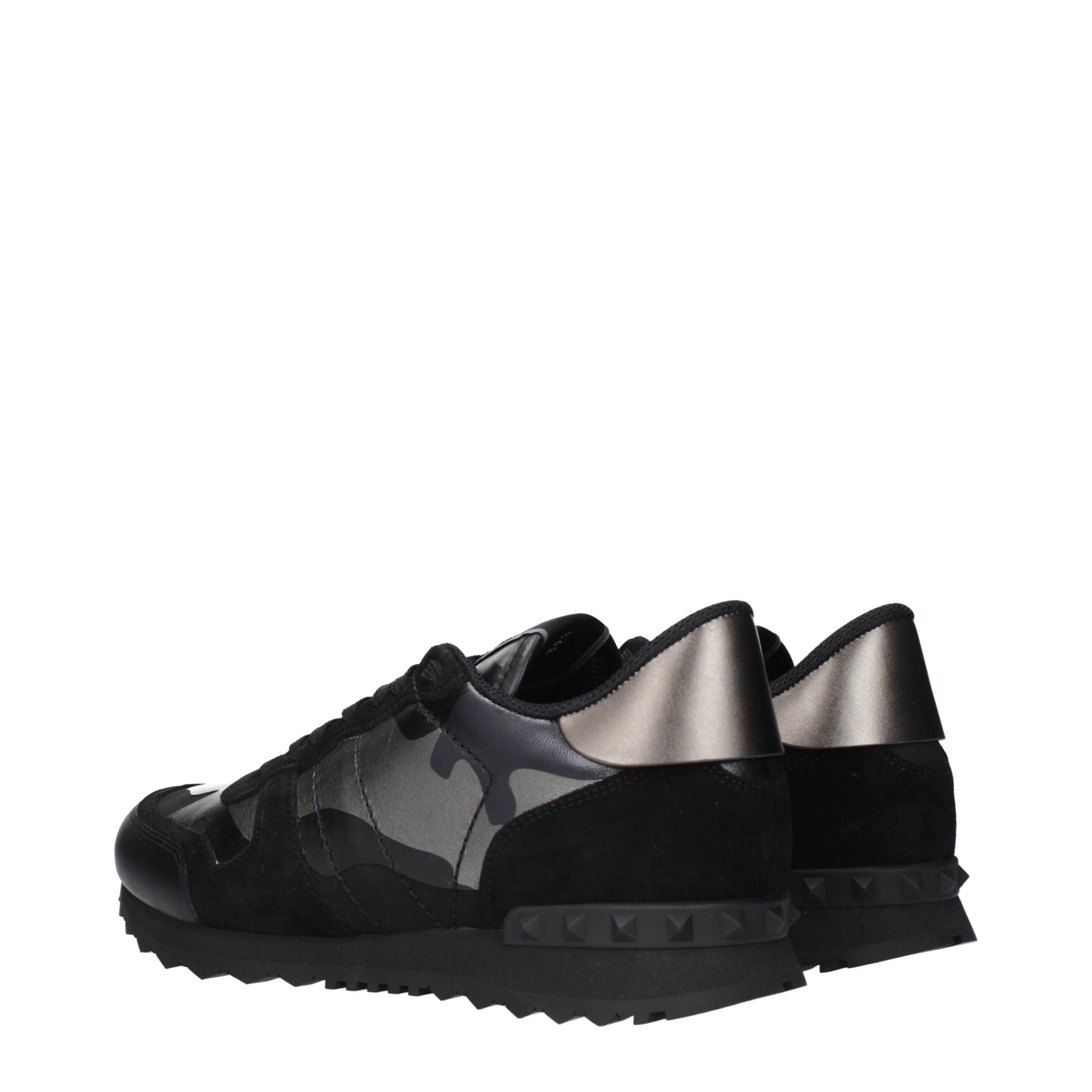 Valentino Garavani Black Leather Chunky Sneakers