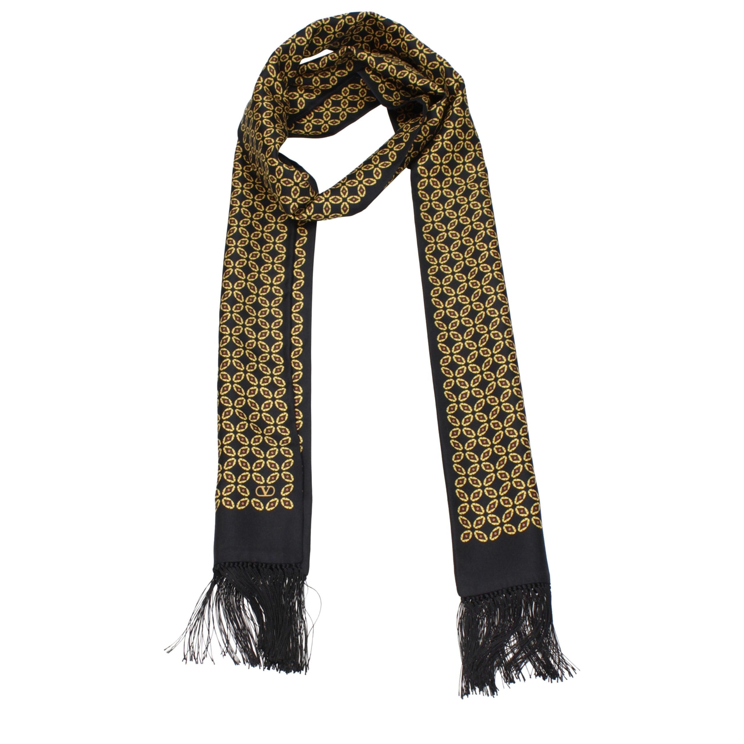 Valentino Garavani Black Silk Foulard