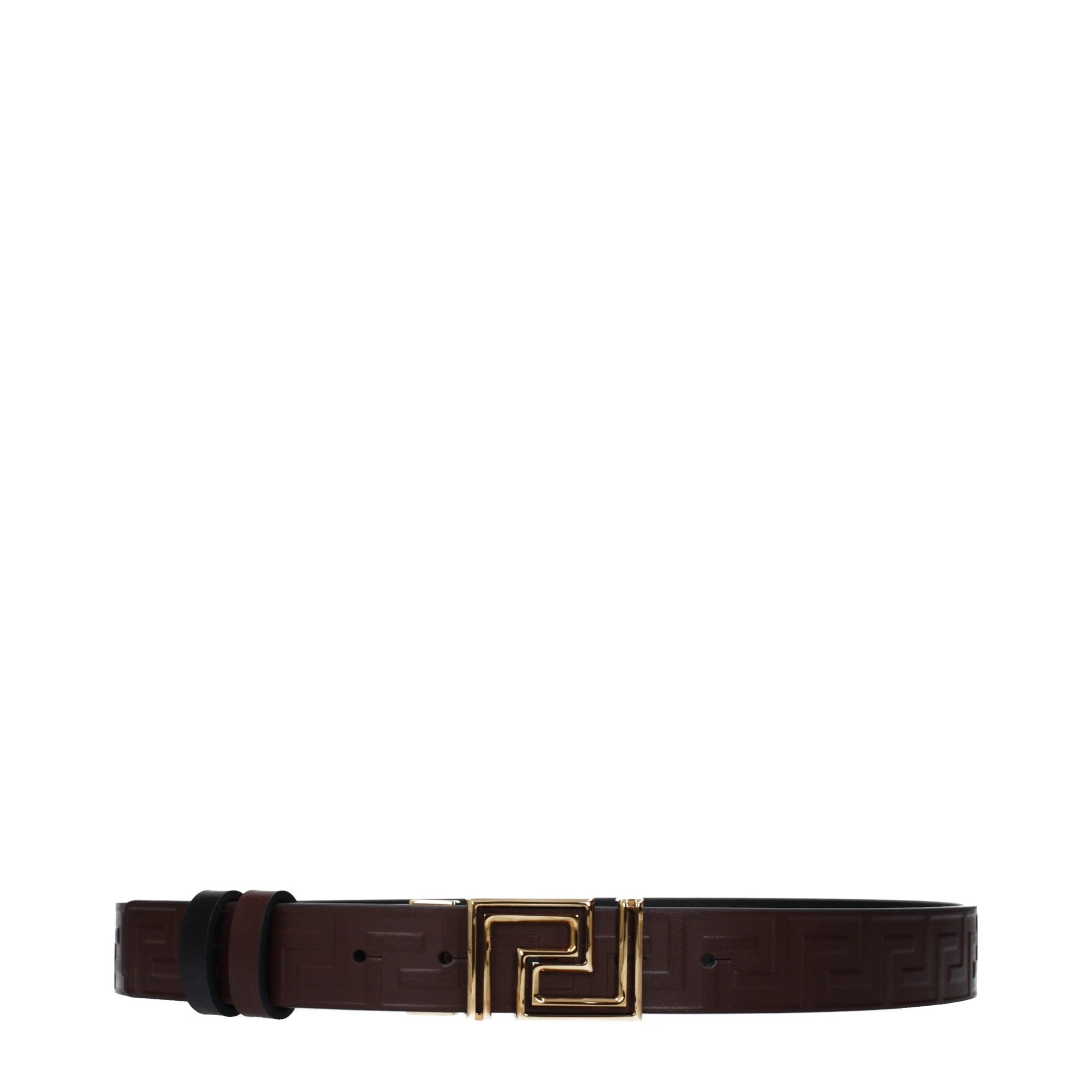 Versace Brown Leather Regular Belt