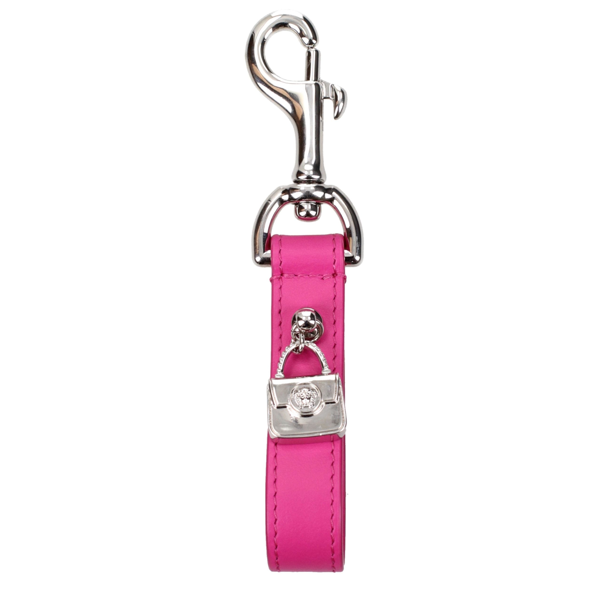 Versace Pink Leather Keychain