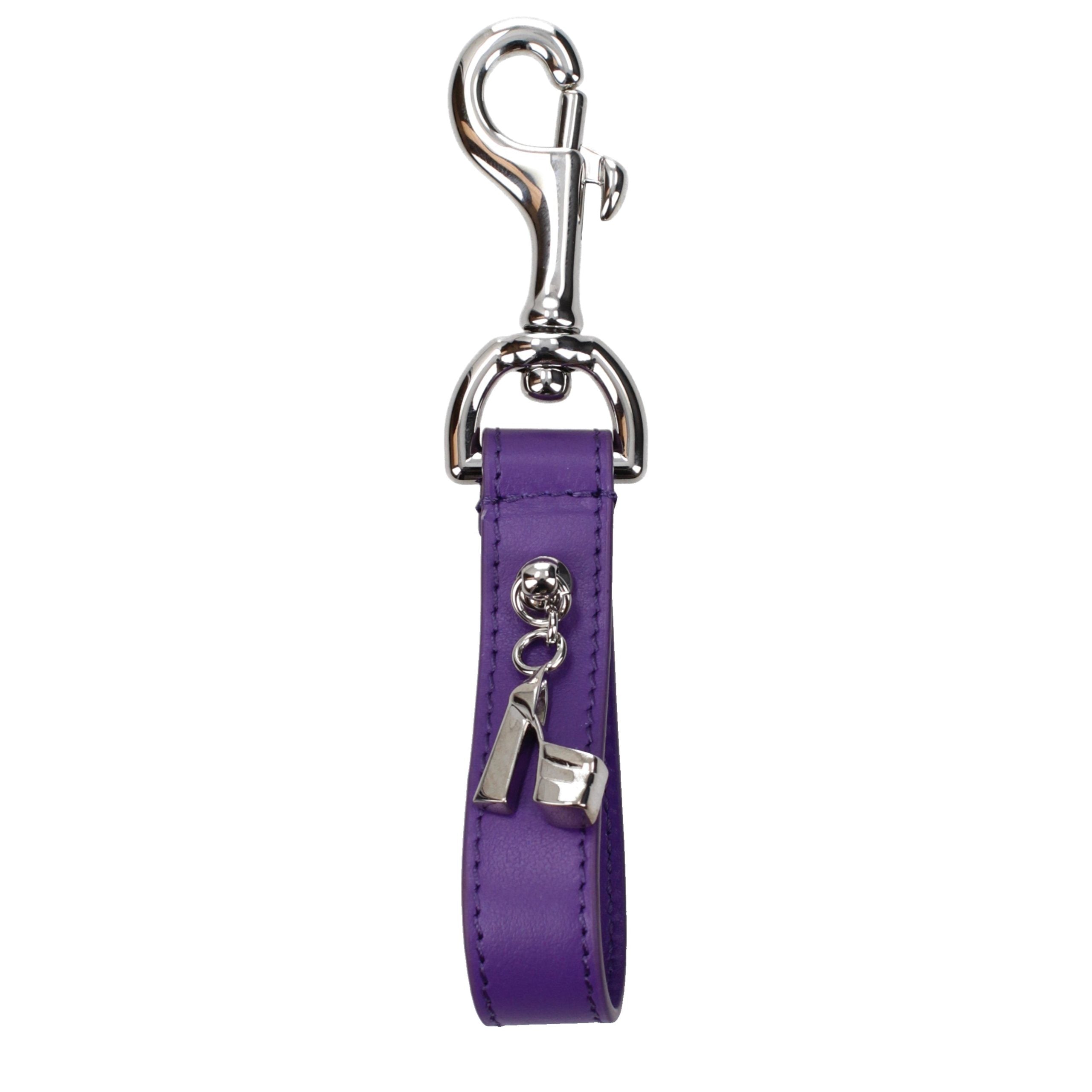 Versace Purple Leather Keychain