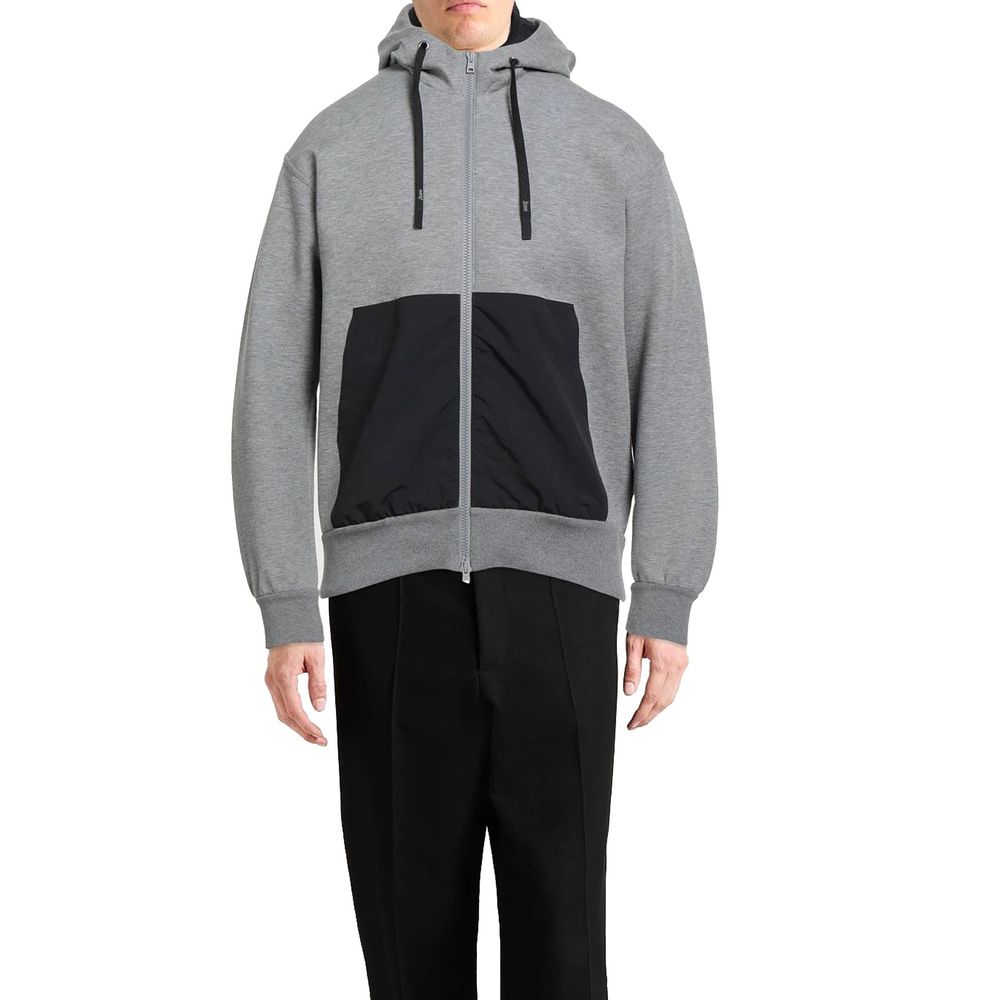 Herno Gray Cotton Sweatshirt