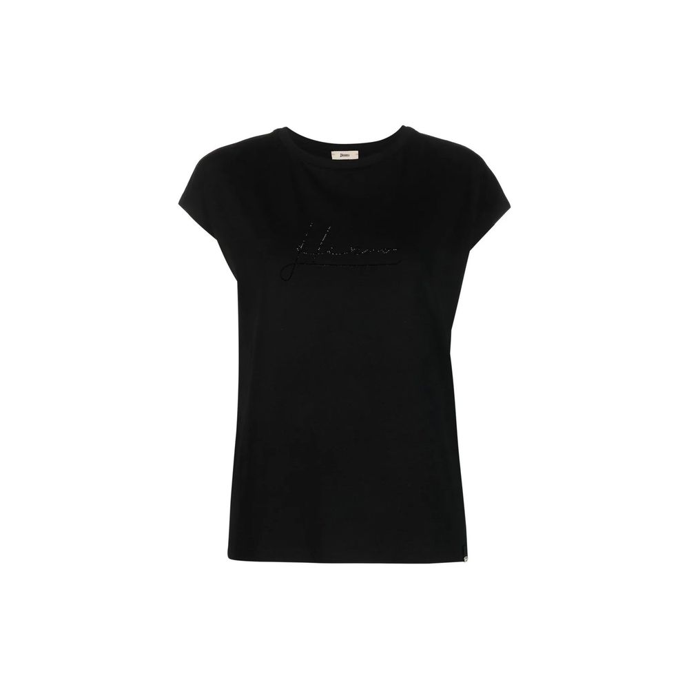 Herno Black Cotton T-Shirt