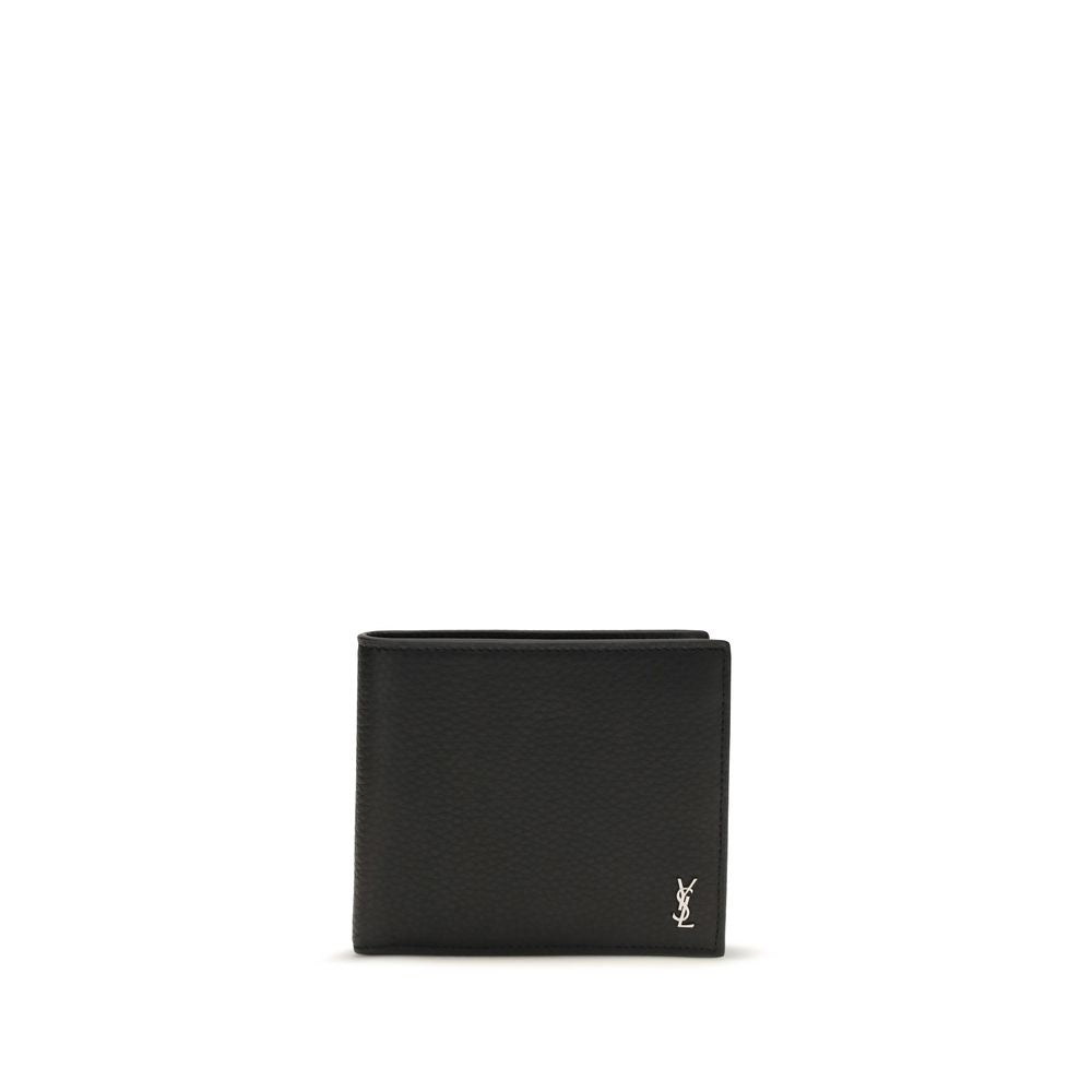 Saint Laurent Black Calf Leather Bos Taurus Wallet