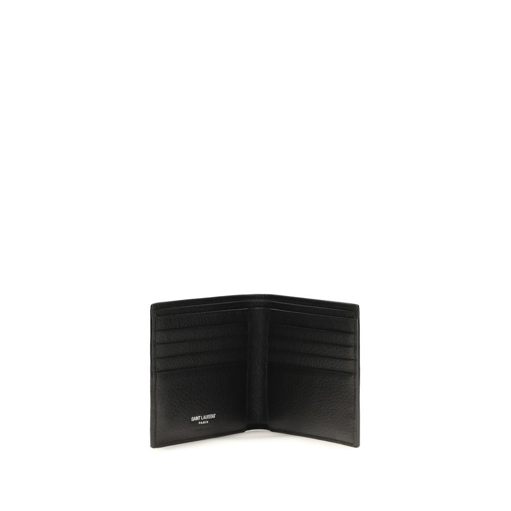 Saint Laurent Black Calf Leather Bos Taurus Wallet