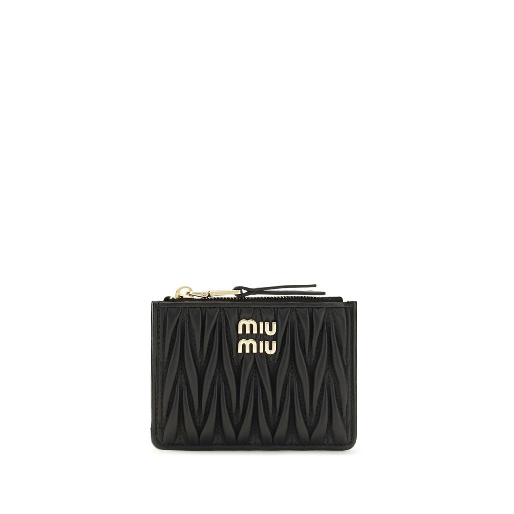 Miu Miu Black Lamb Ovis Aries Wallet