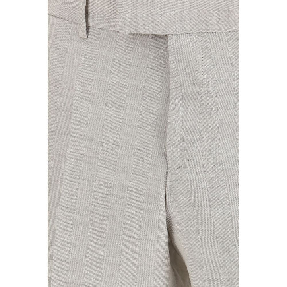 Hugo Boss Black Gray Linen Two-Piece Suit