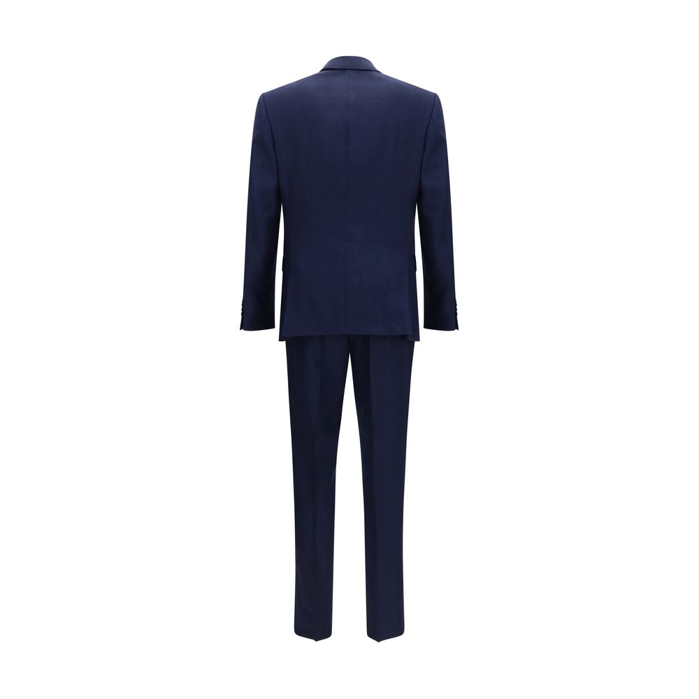 Hugo Boss Black Blue Linen Two-Piece Suit