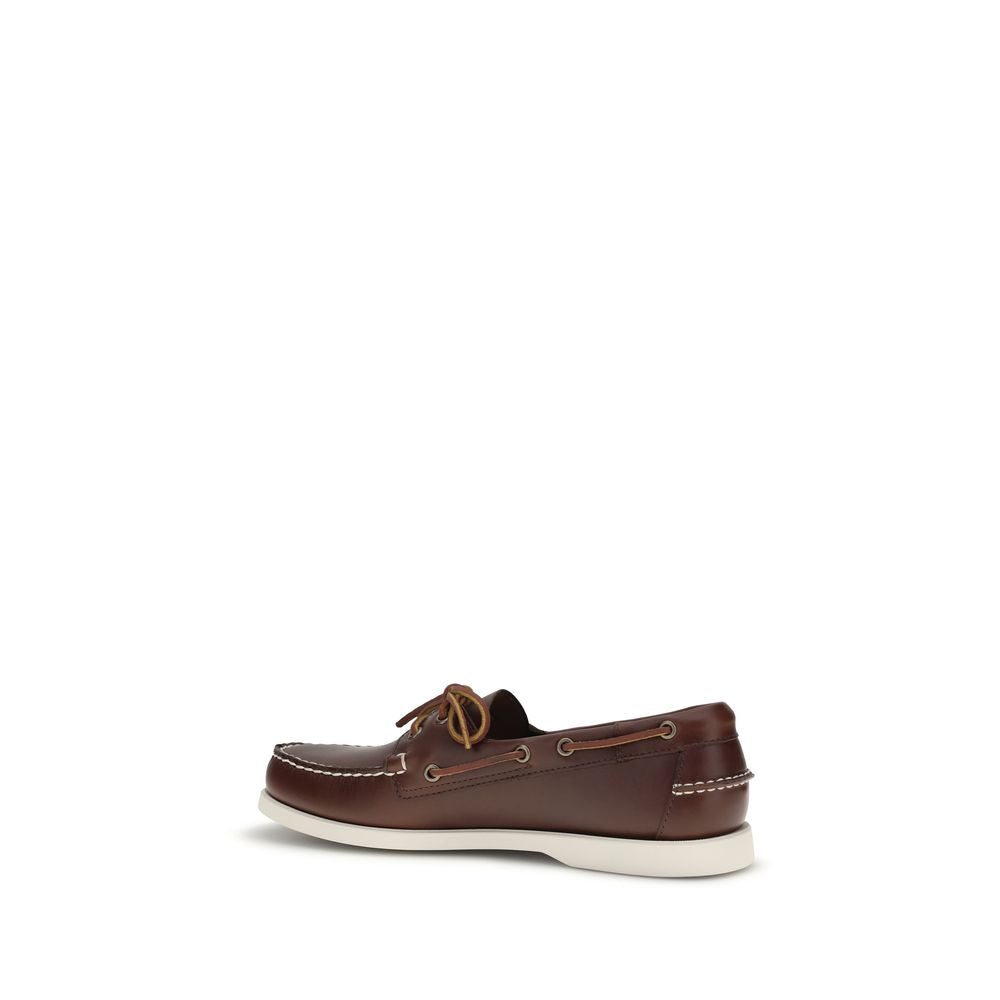 Sebago Brown Calf Leather Bos Taurus Slip-On Loafers