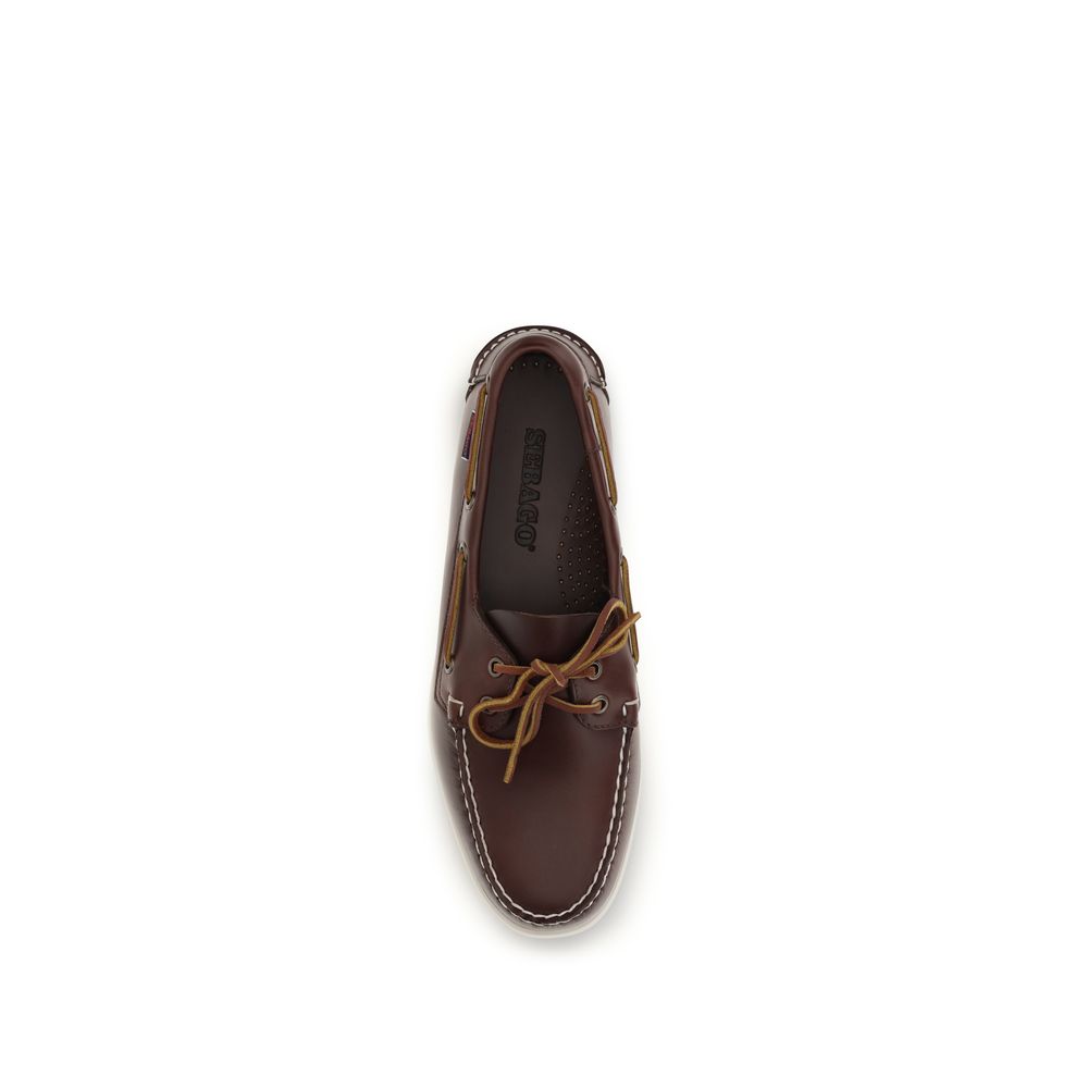 Sebago Brown Calf Leather Bos Taurus Slip-On Loafers