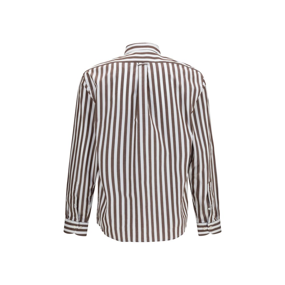 Sebago Brown Cotton Pattern Shirt