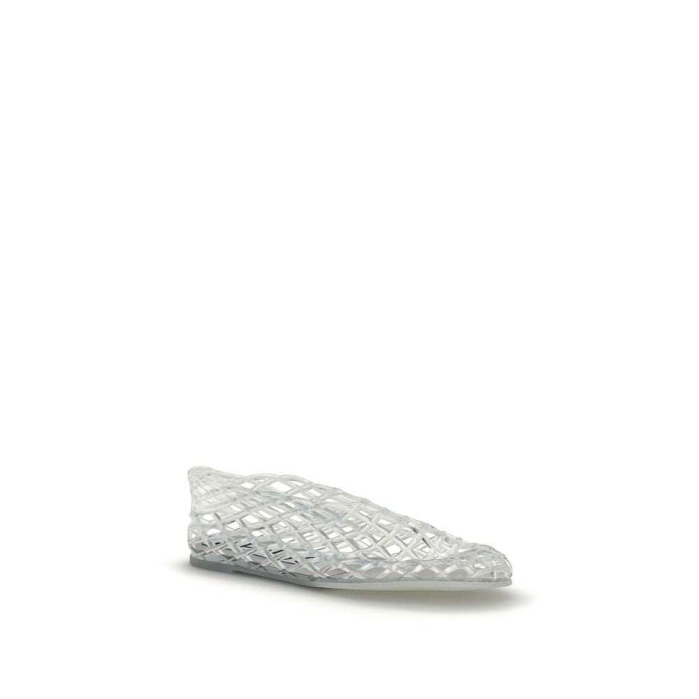 Senso White Rubber Ballet Flats