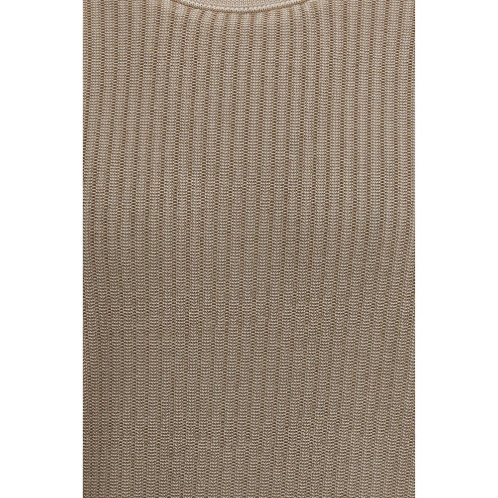 Piacenza Cashmere Beige Cotton Sweatshirt