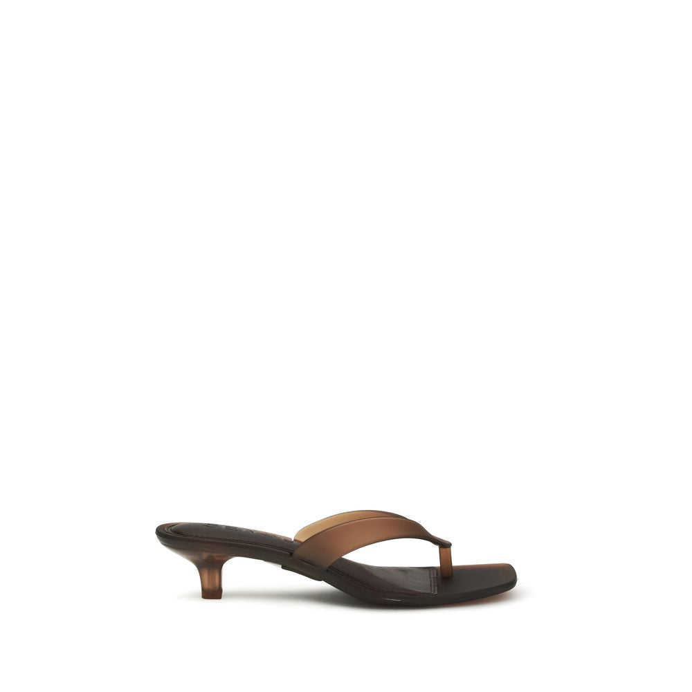 Senso Brown Pvc Flat Sandals