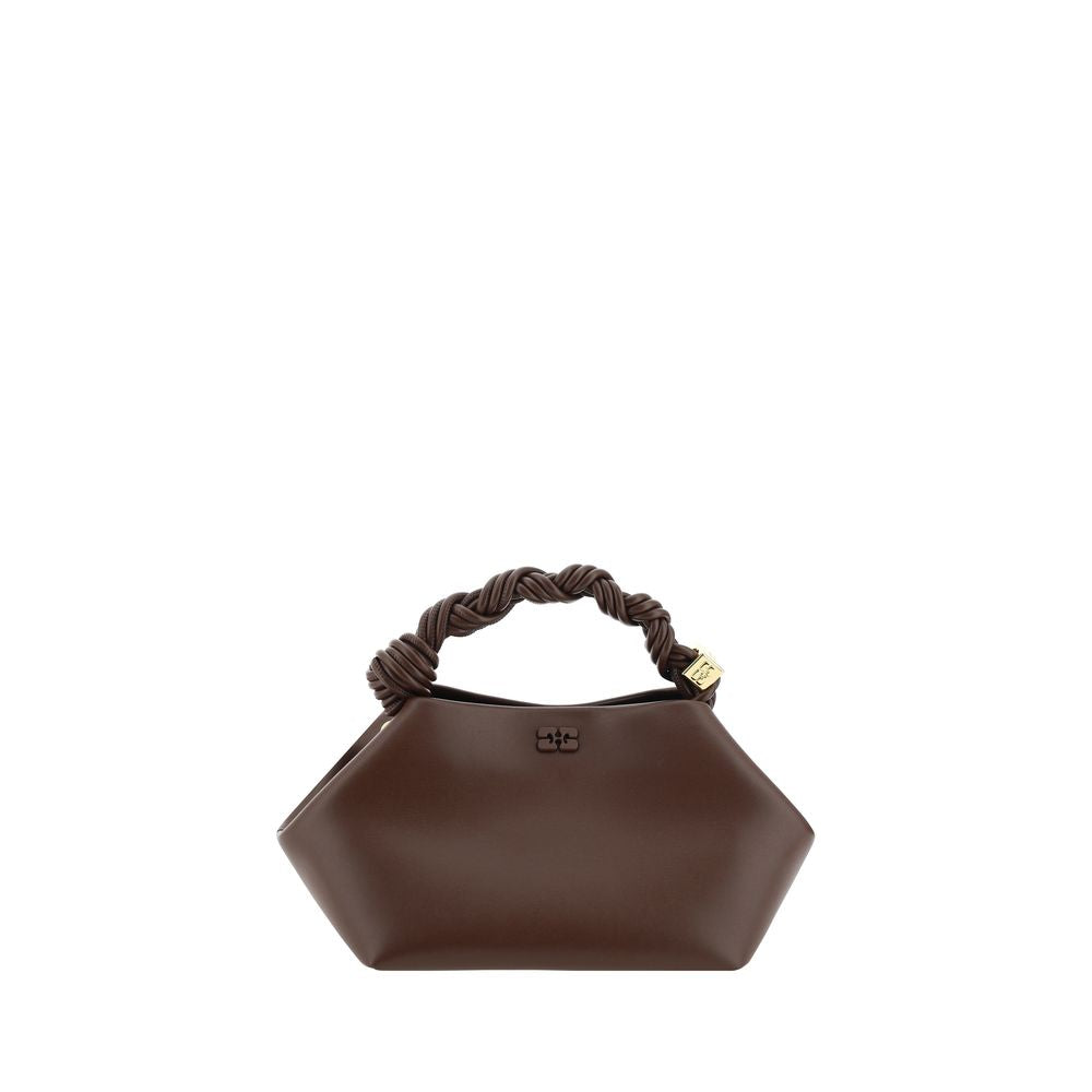 Ganni Brown Calf Leather Bos Taurus Handbag