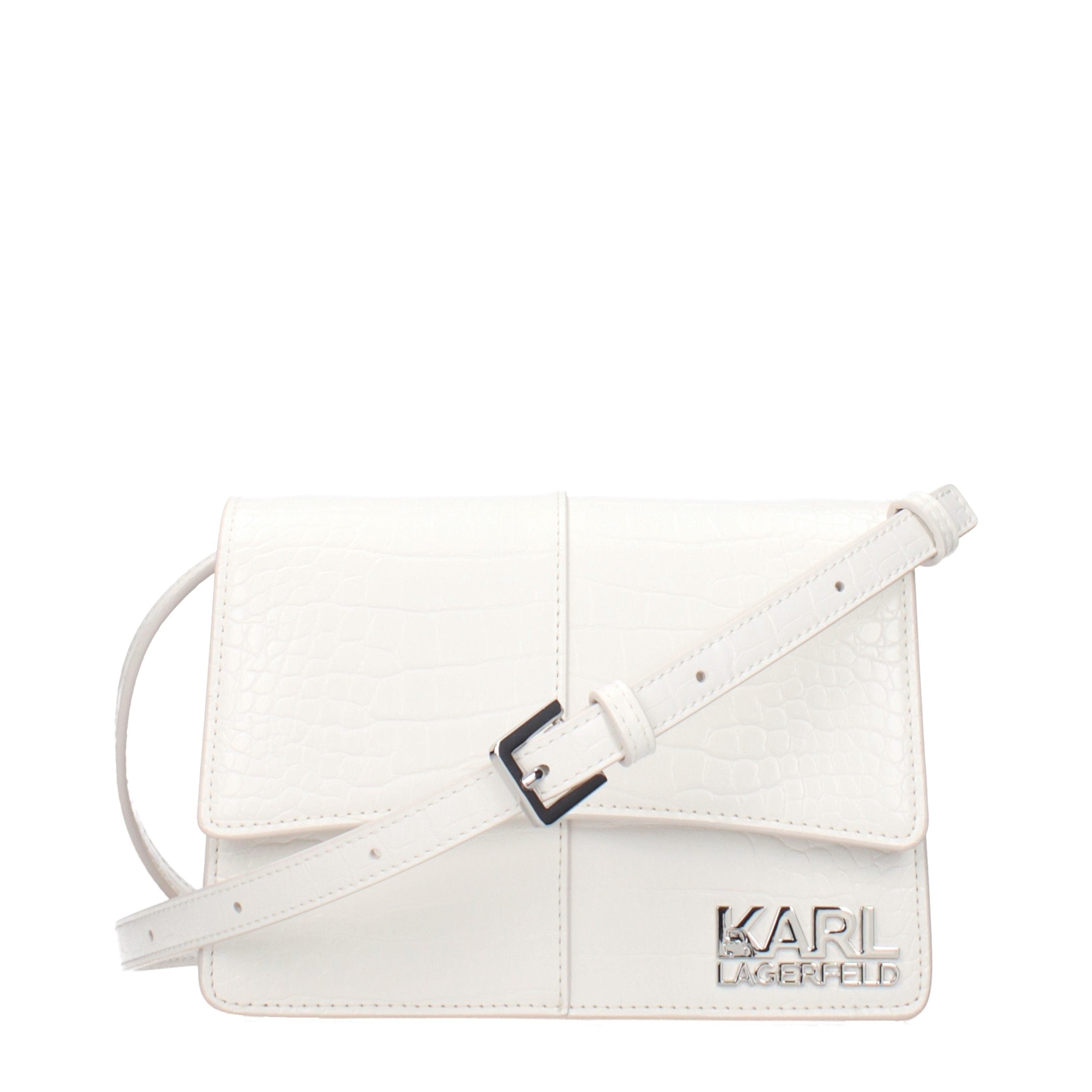 Karl Lagerfeld White Polyethylene Crossbody Bag