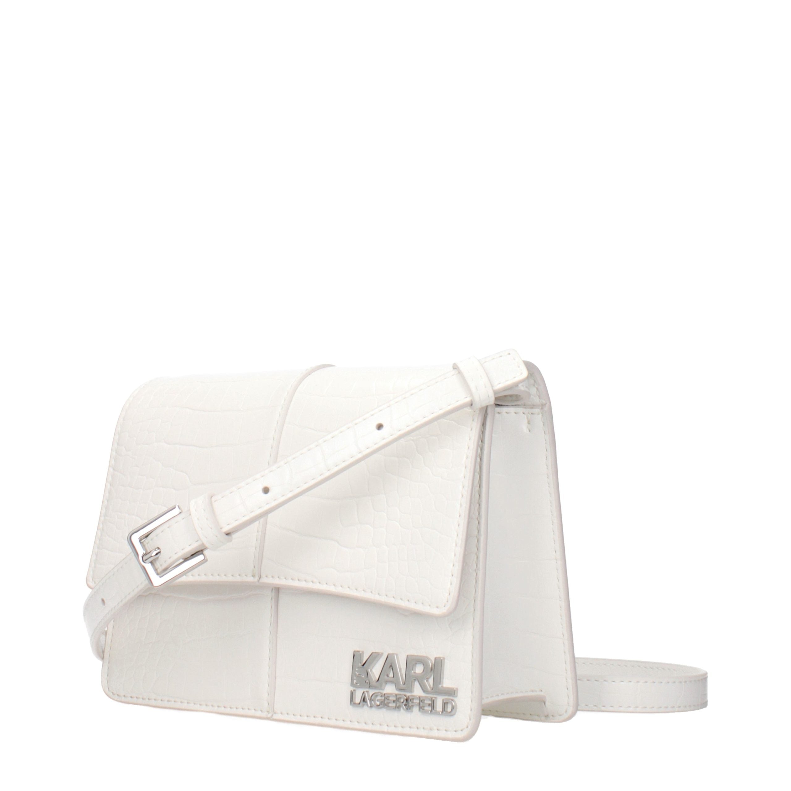 Karl Lagerfeld White Polyethylene Crossbody Bag