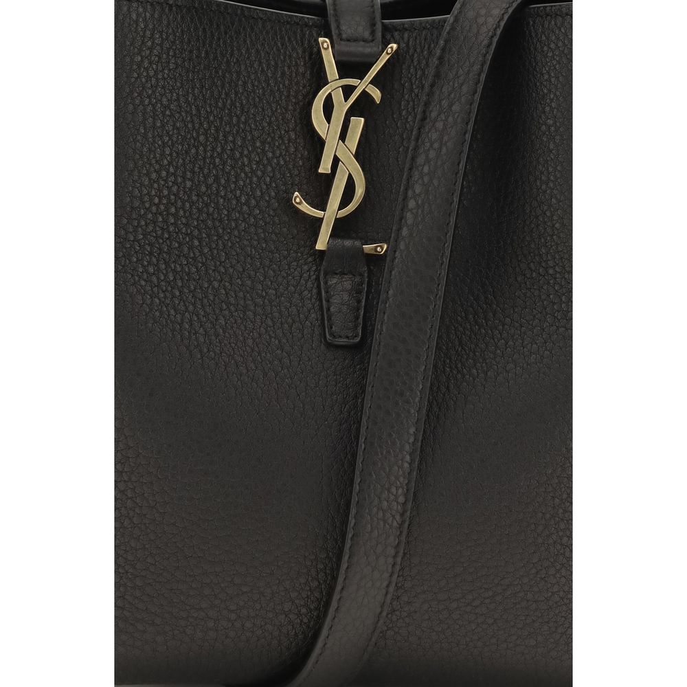 Saint Laurent Black Calf Leather Bos Taurus Backet Bag