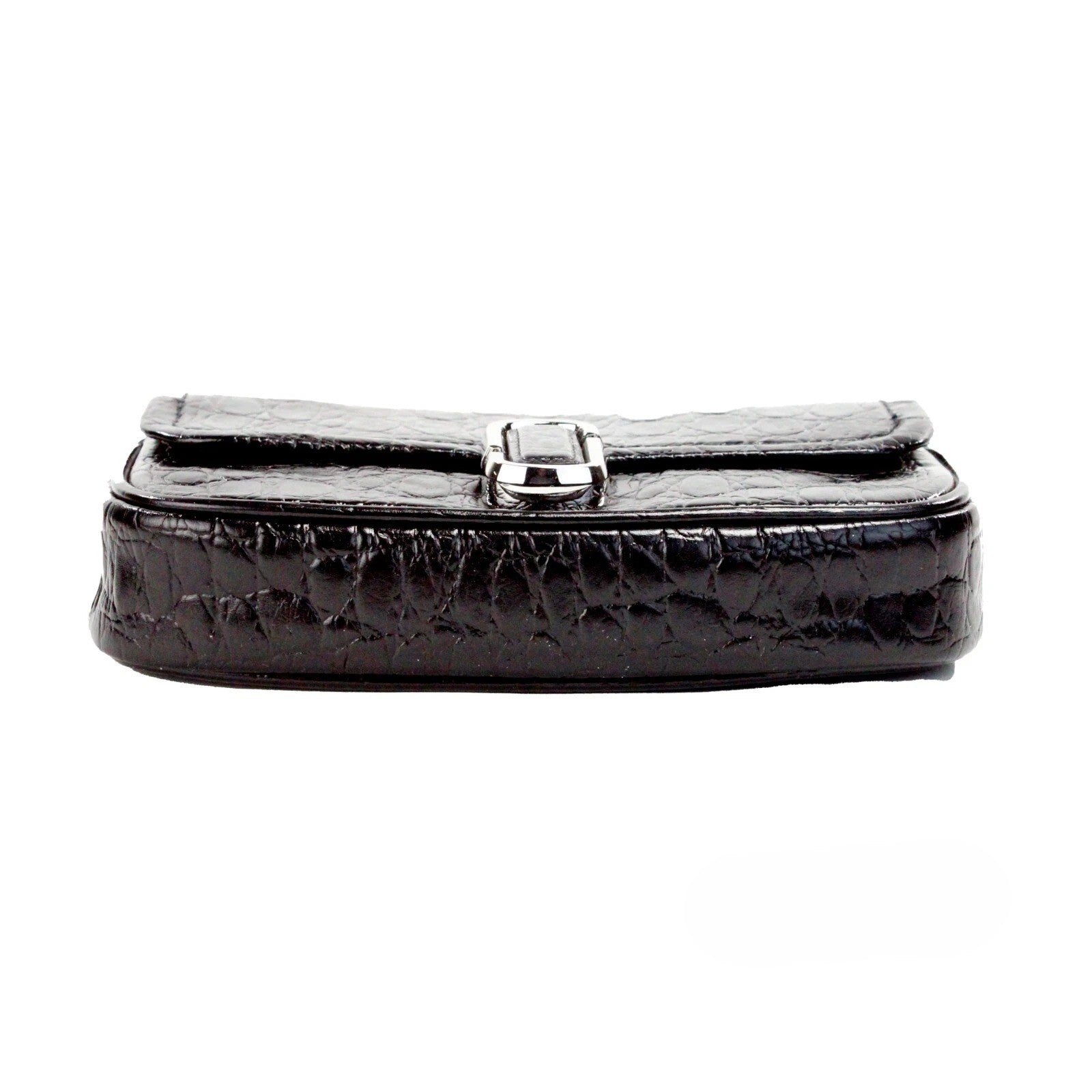 حقيبة مارك جاكوبس The Mini Shoulder Bag كروسبودي من الجلد المحفور باللون الأسود