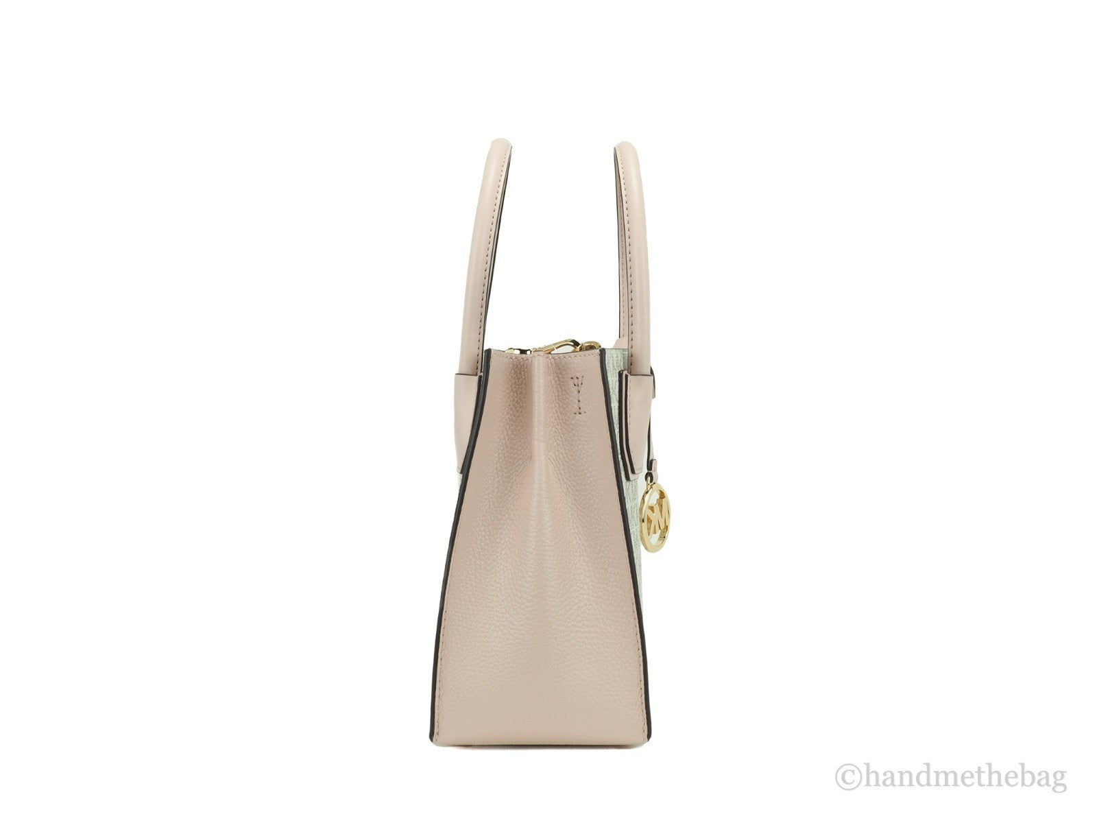 مايكل كورس Michael Kors حقيبة كروس ميرسر 35S1GM9M2B متوسطة بتصميم الأكورديون من الجلد والشعار بلون بودر بلاش متعدد الألوان