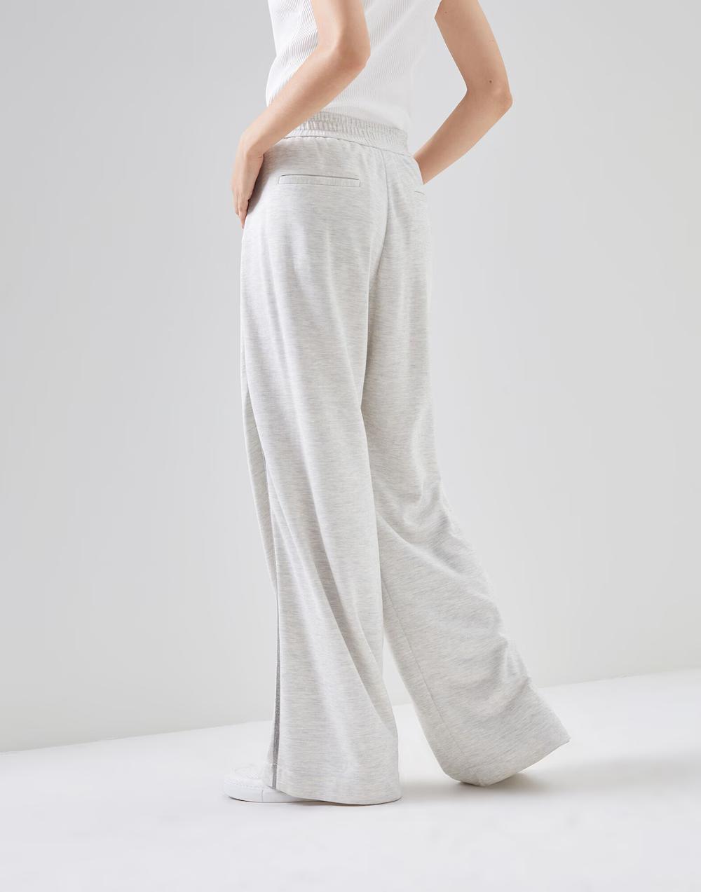 Brunello Cucinelli White Cotton Joggers (Workout Pants)